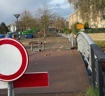 Afsluitingen door werkzaamheden centraal park