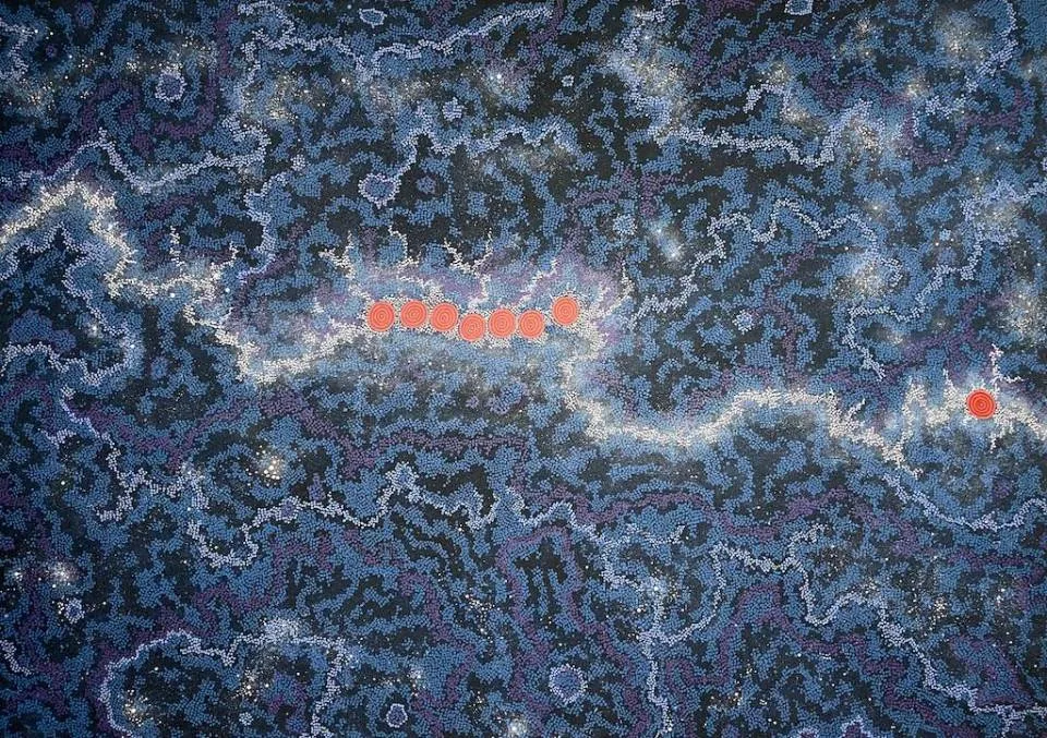 Tijdloze verhalen in Aboriginal kunst in Nyengaerde te Dwingeloo