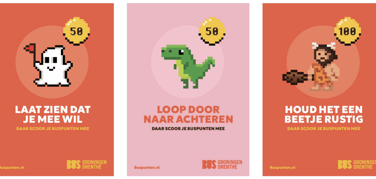 Campagne gestart met opvallende borden voor wenselijk busgedrag