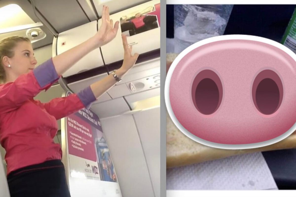 Voor het meest zielige brood met spek moet je €5,50 betalen bij RyanAir (foto)