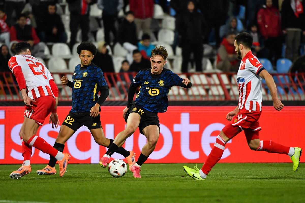 EL : Lille tombe de très haut à Belgrade