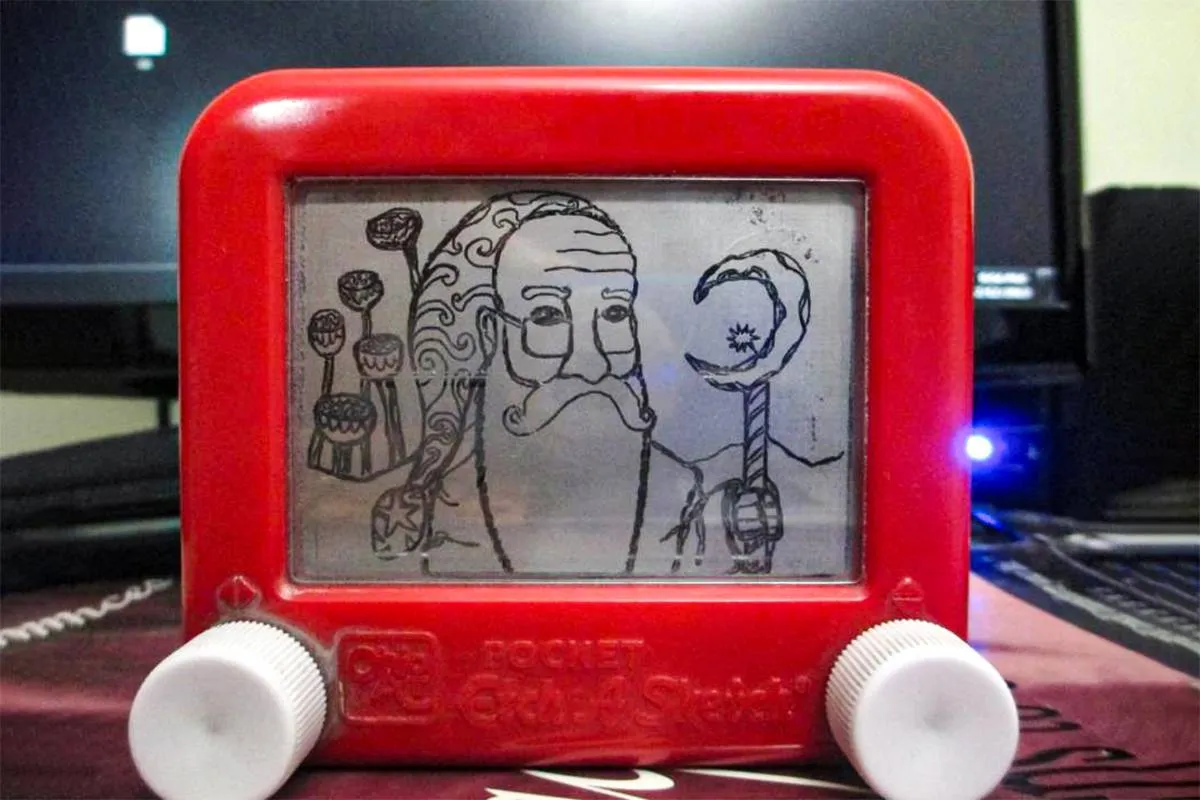 65 jaar geleden zat de jeugd al achter een schermpje, geen mobieltje, tablet of laptop maar achter een ‘Etch A Sketch’