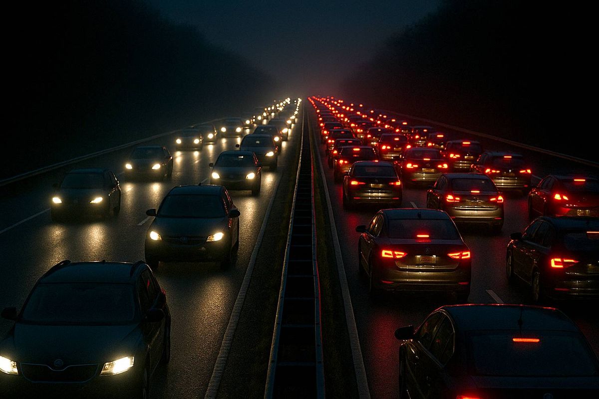 Rijkswaterstaat waarschuwt komende week voor drukke avondspits door wintertijd