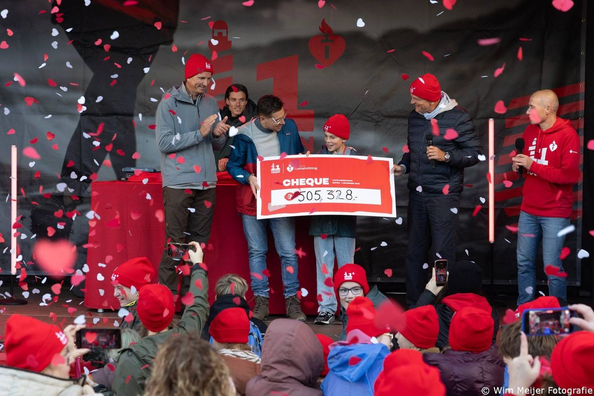 Recordopbrengst 11strandentocht: ruim half miljoen euro voor de Hartstichting
