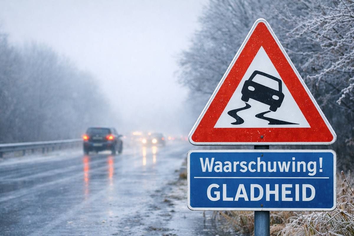 Waarschuwing voor gladheid in vrijwel het hele land
