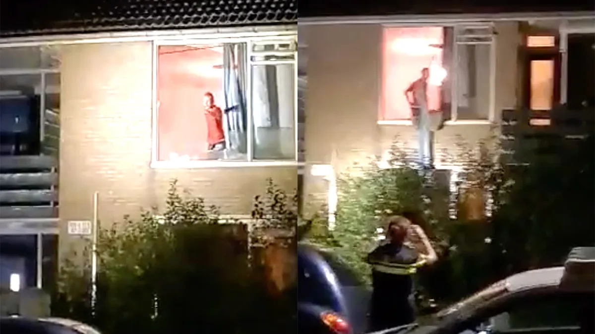 Man zorgt voor opschudding in de buurt door van alles uit het raam te gooien