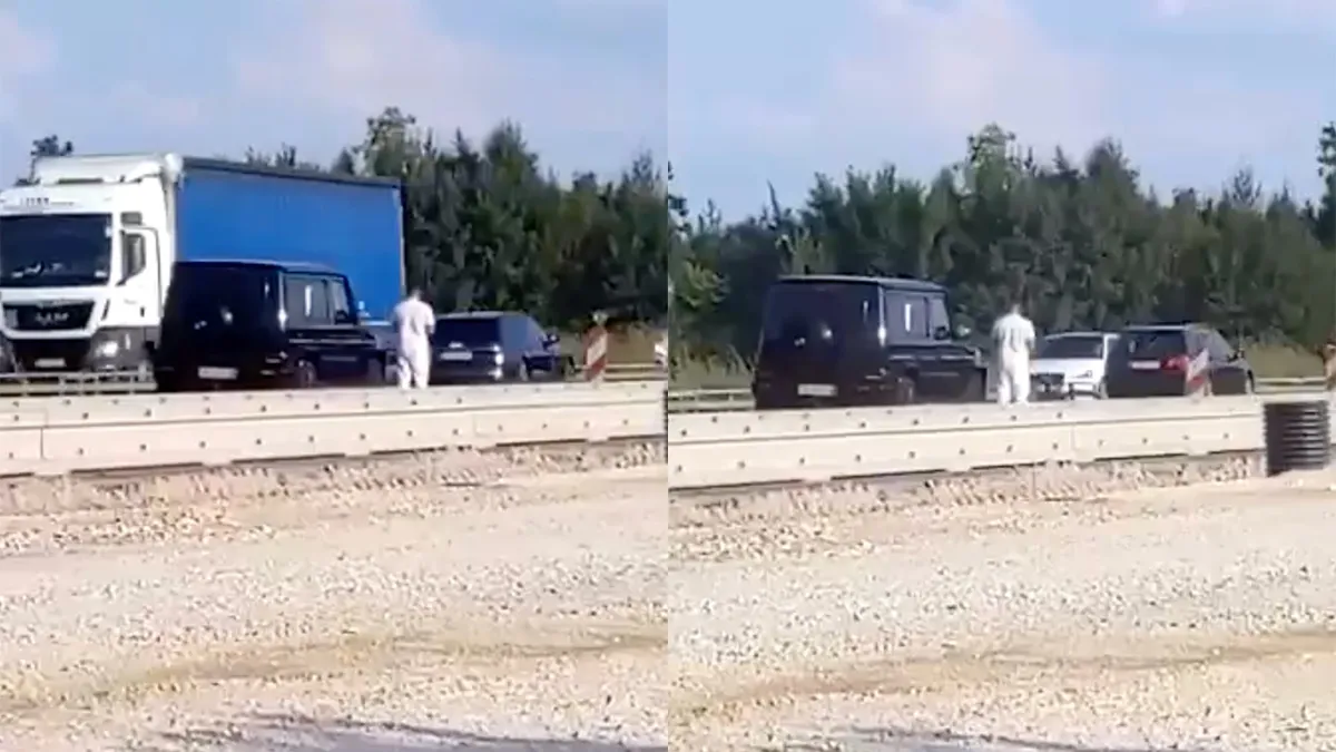 Natuurlijk kun je op de snelweg bij wegwerkzaamheden stoppen om te bidden