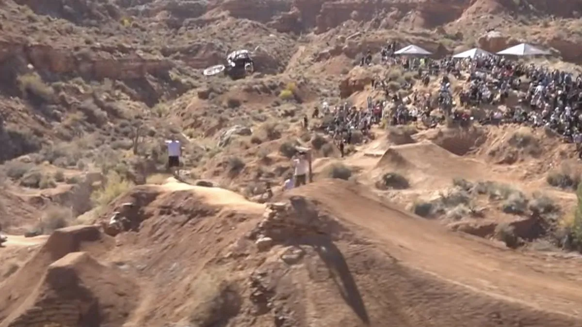 Brandon Semenuk zijn winnende rit tijdens Red Bull Rampage 2021