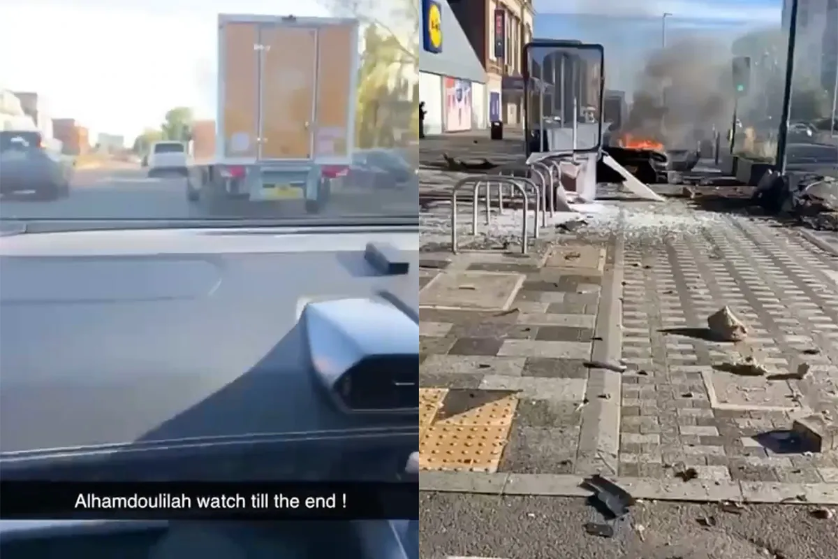 Video hoe iemand een Lamborghini total loss rijdt in Londen