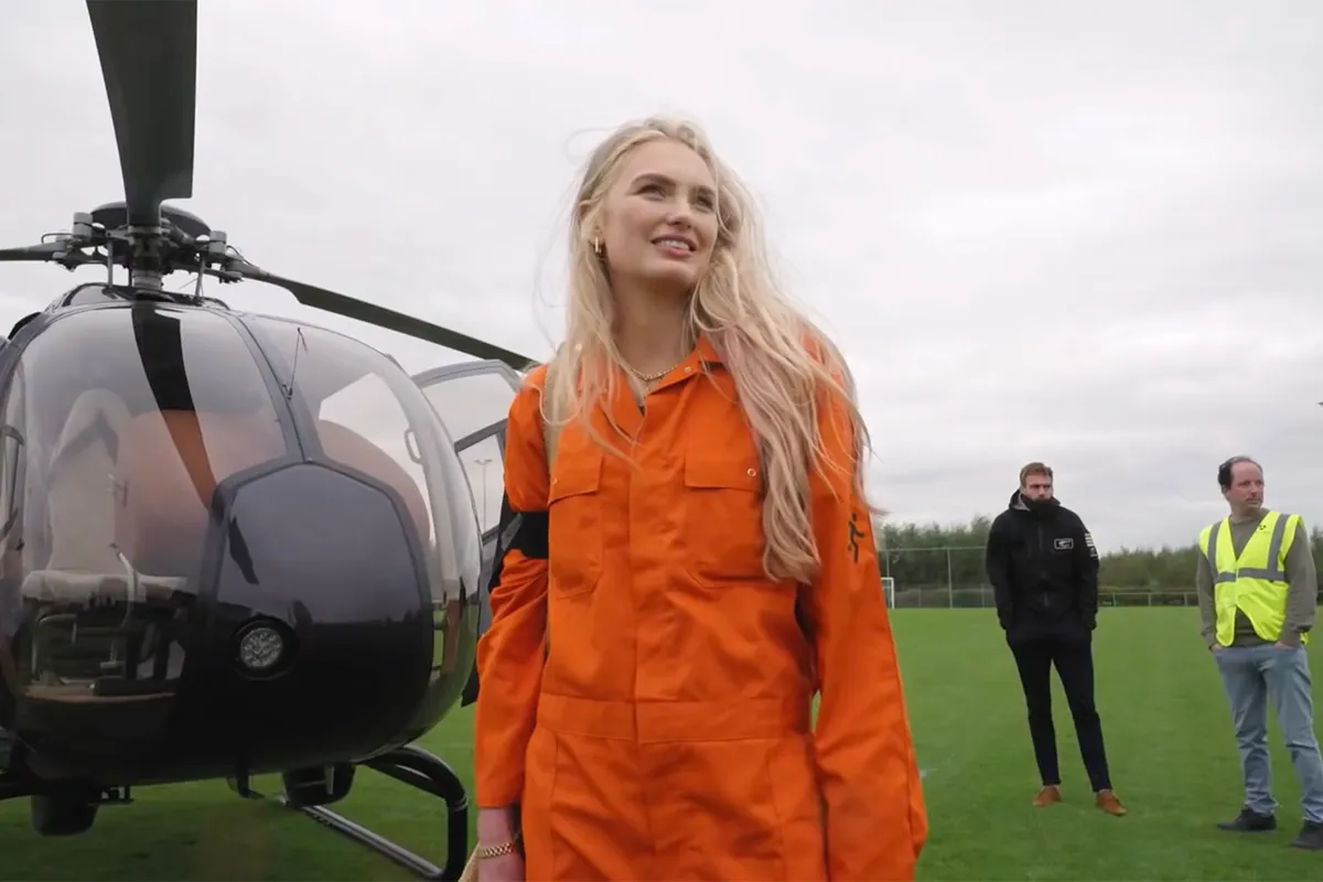 Model Romee Strijd op de vlucht in het Jachtseizoen