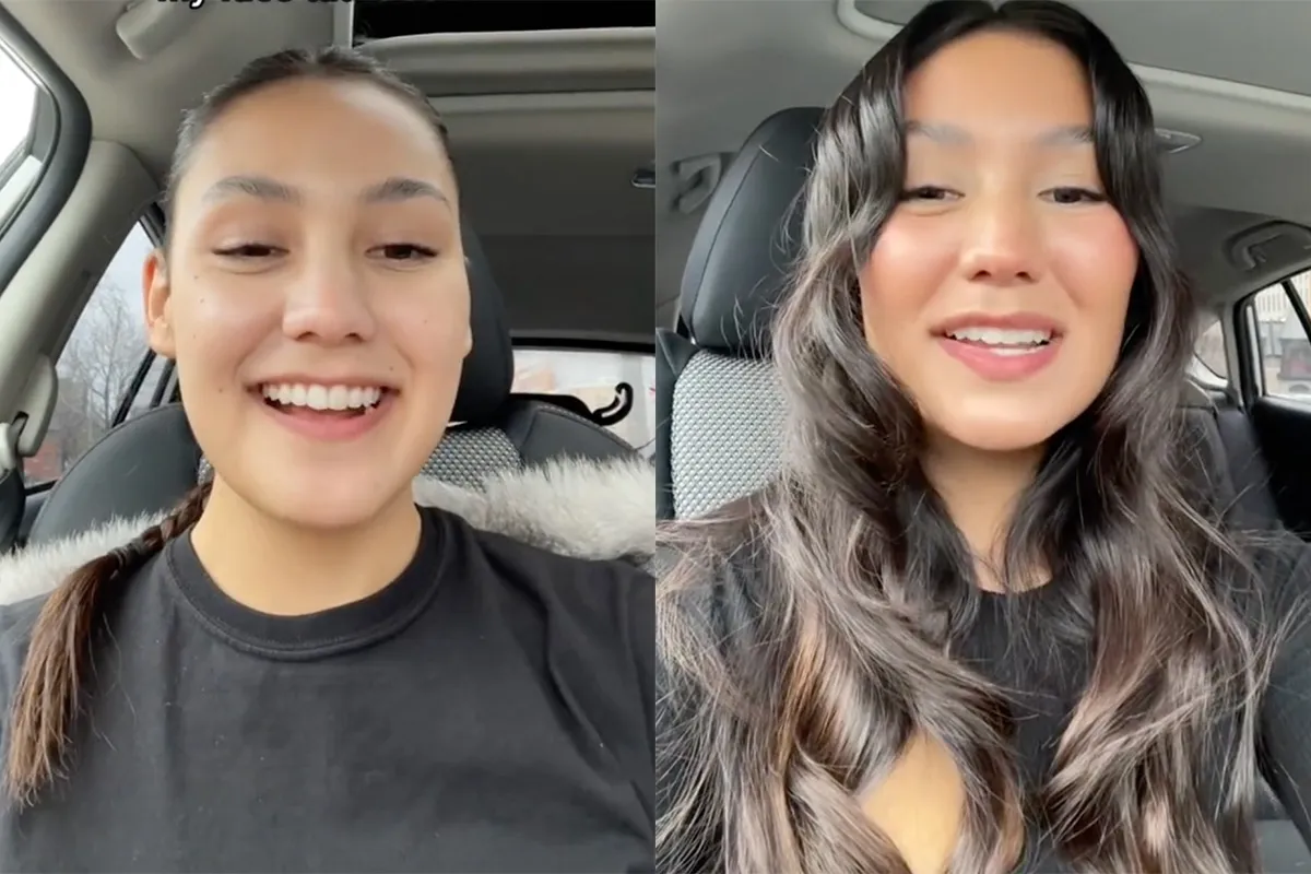 Meisje laat traditionele Inuit tattoo op haar gezicht zetten