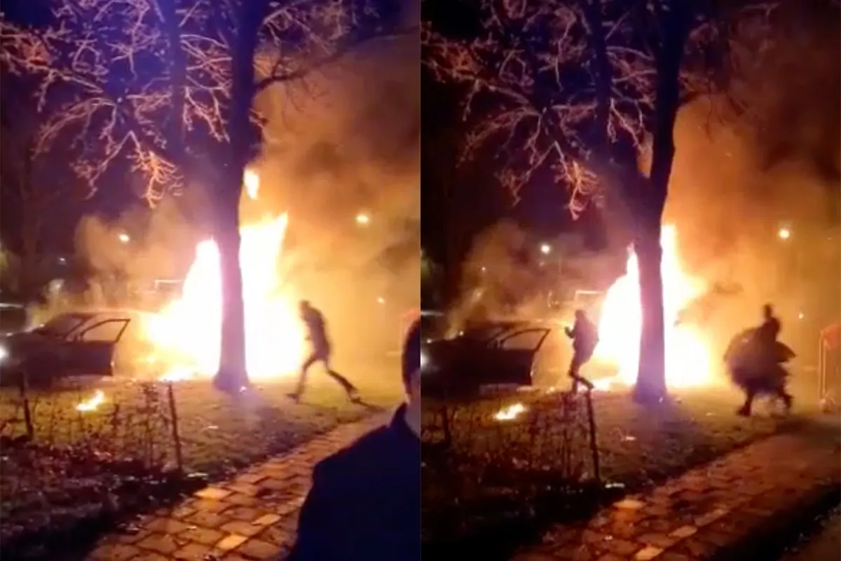 Nog even gas geven in een brandende auto en zo jezelf in vuur en vlam zetten