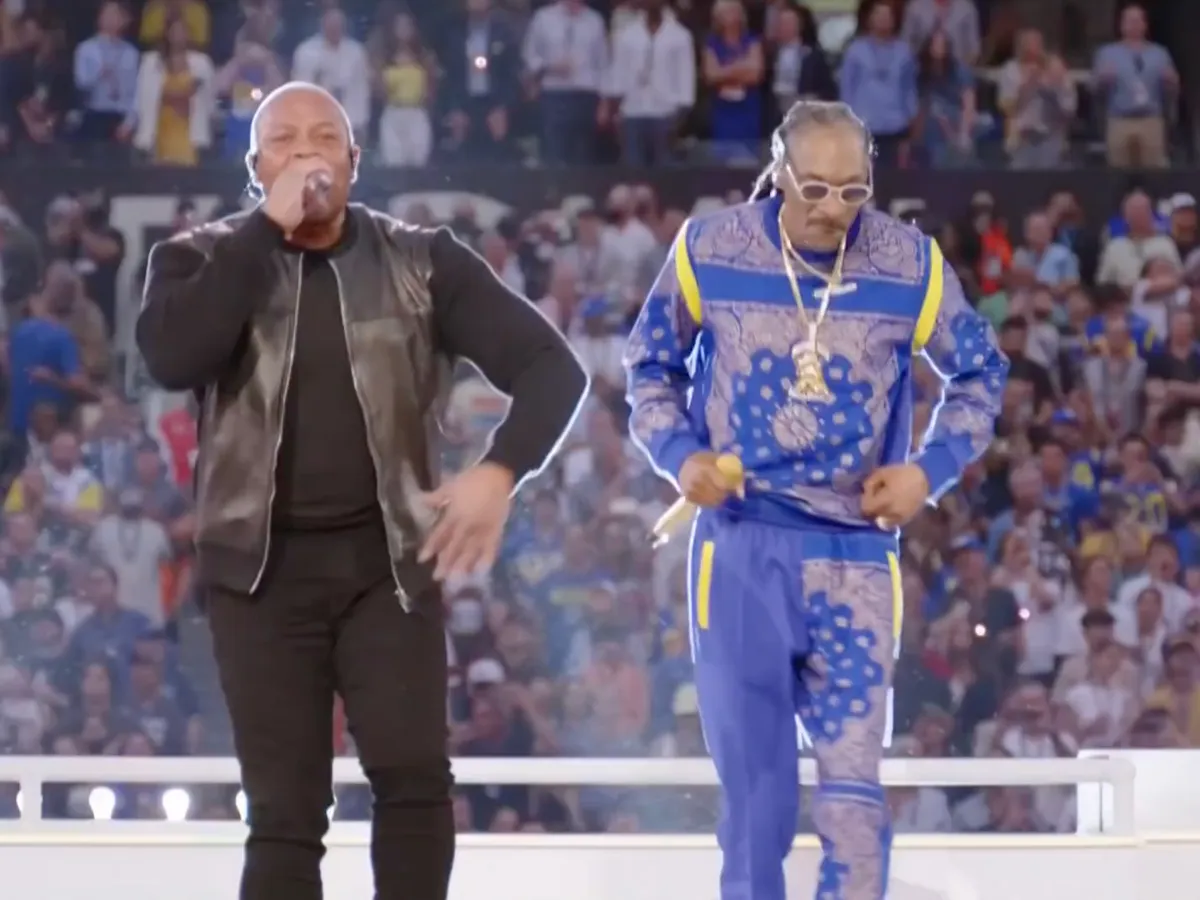 Legendarische Super Bowl Halftime Show met Dr. Dre, Snoop Dogg, Eminem, Mary J. Blige en Kendrick Lamar