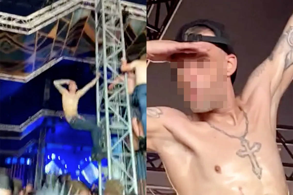 Kapitein 'Van de Kaart' kijkt of alles wel goed gaat op Harmony of Hardcore
