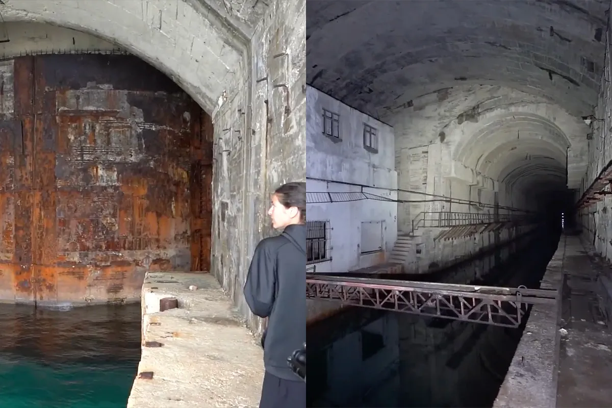 Nederlandse avonturier neemt kijkje in verlaten duikboot bunker in Albanië