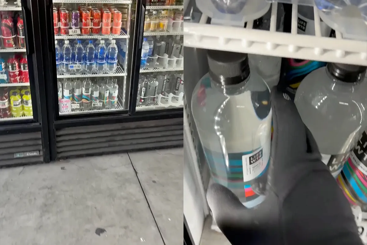 Fles laat zien dat het heel koud is in Amerikaanse Idaho