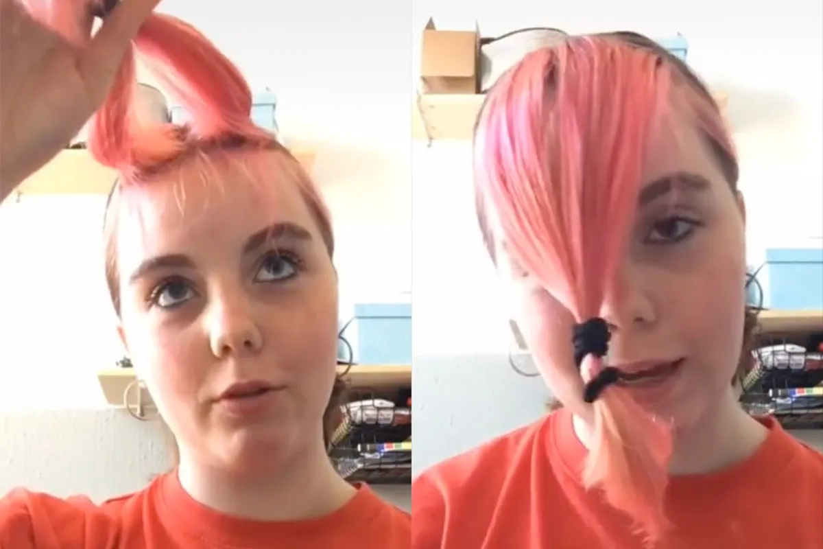 Meisje knipt zelf pony en komt er dan achter waarom je naar de kapper gaat