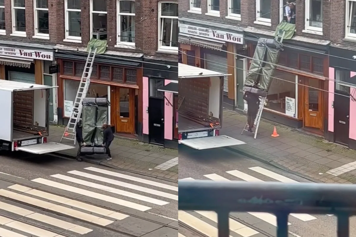 Expats zwaar verbaast over bank naar de eerste verdieping verhuizen in Amsterdam