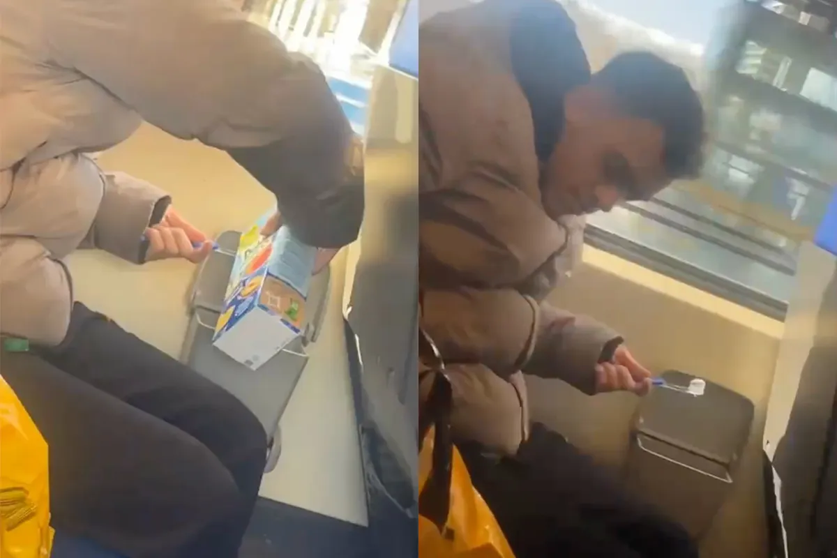 Nee joh, natuurlijk kun jij gewoon je tanden poetsen in de trein