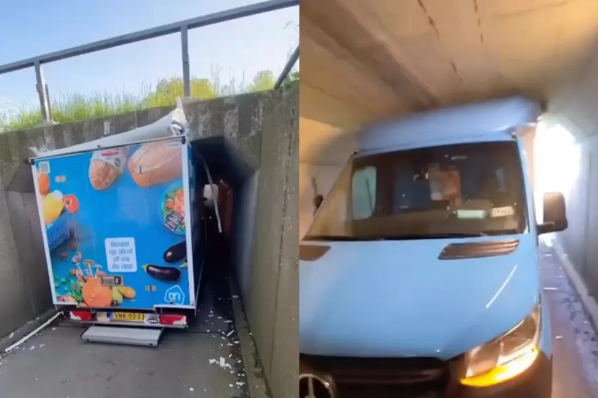 Albert Heijn bezorger vast bezig met z’n laatste dag