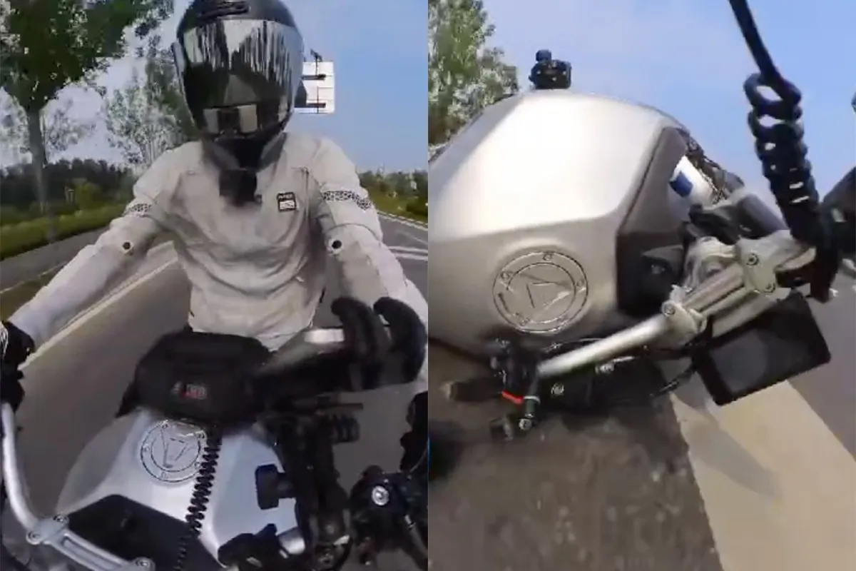 Motorrijder ziet auto van achteren niet aankomen en vliegt door de lucht