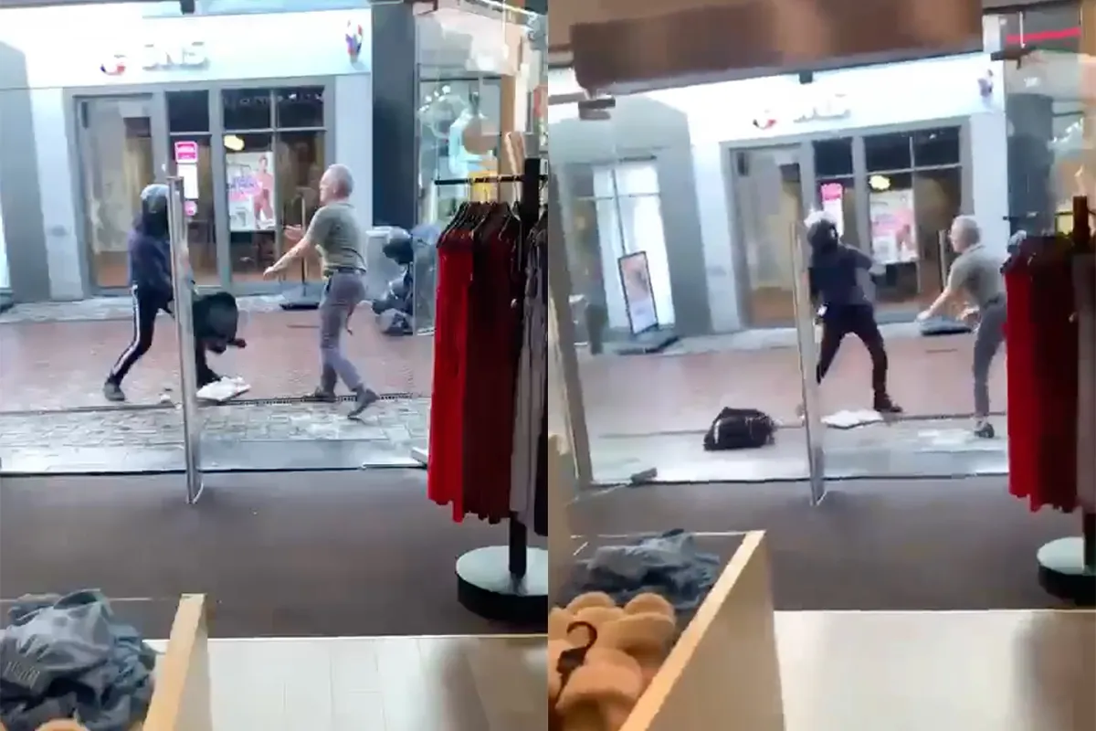 Video van moment net na een overval op een juwelier in Goes