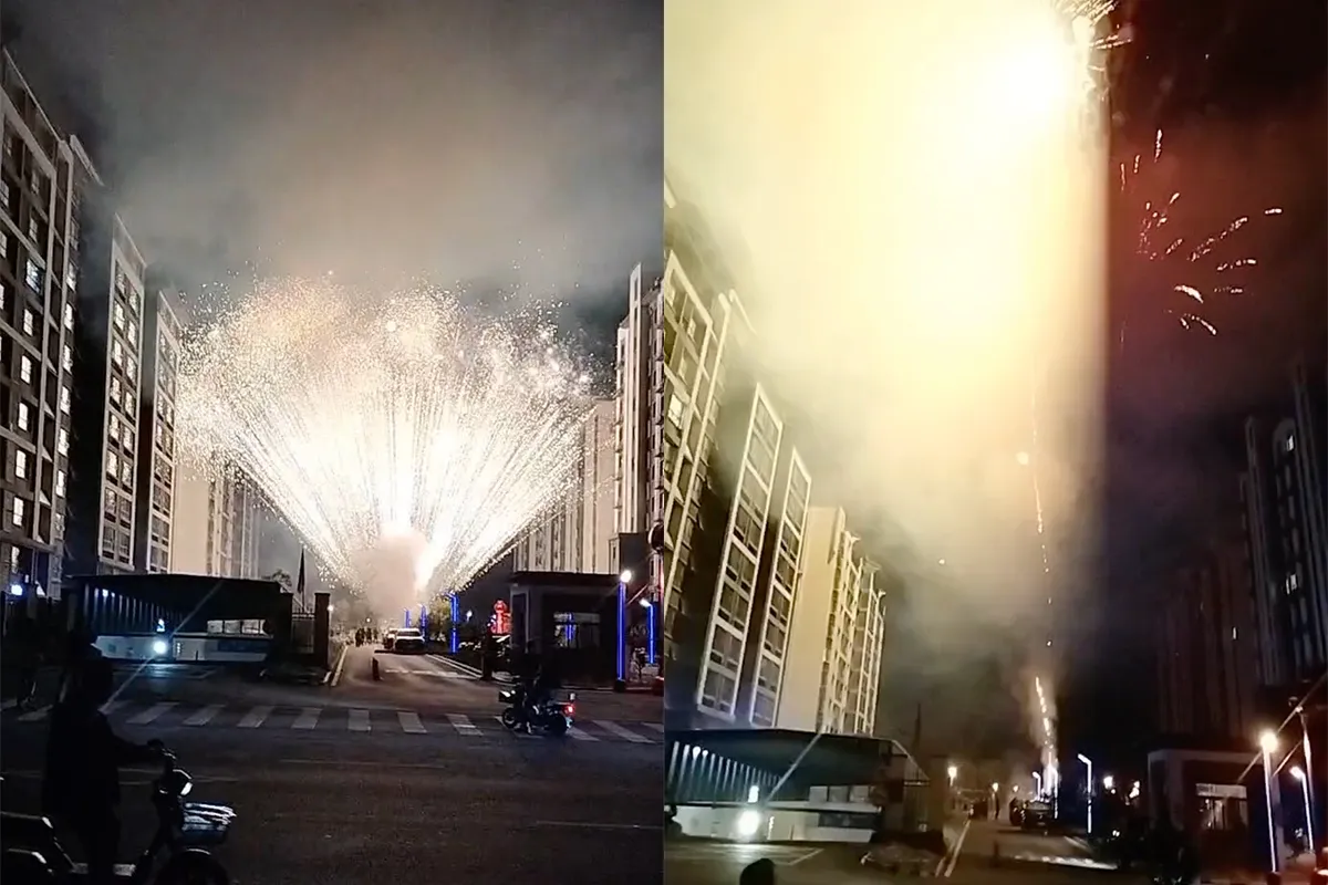 In Duitsland weten ze echt wel hoe je vuurwerk afsteekt