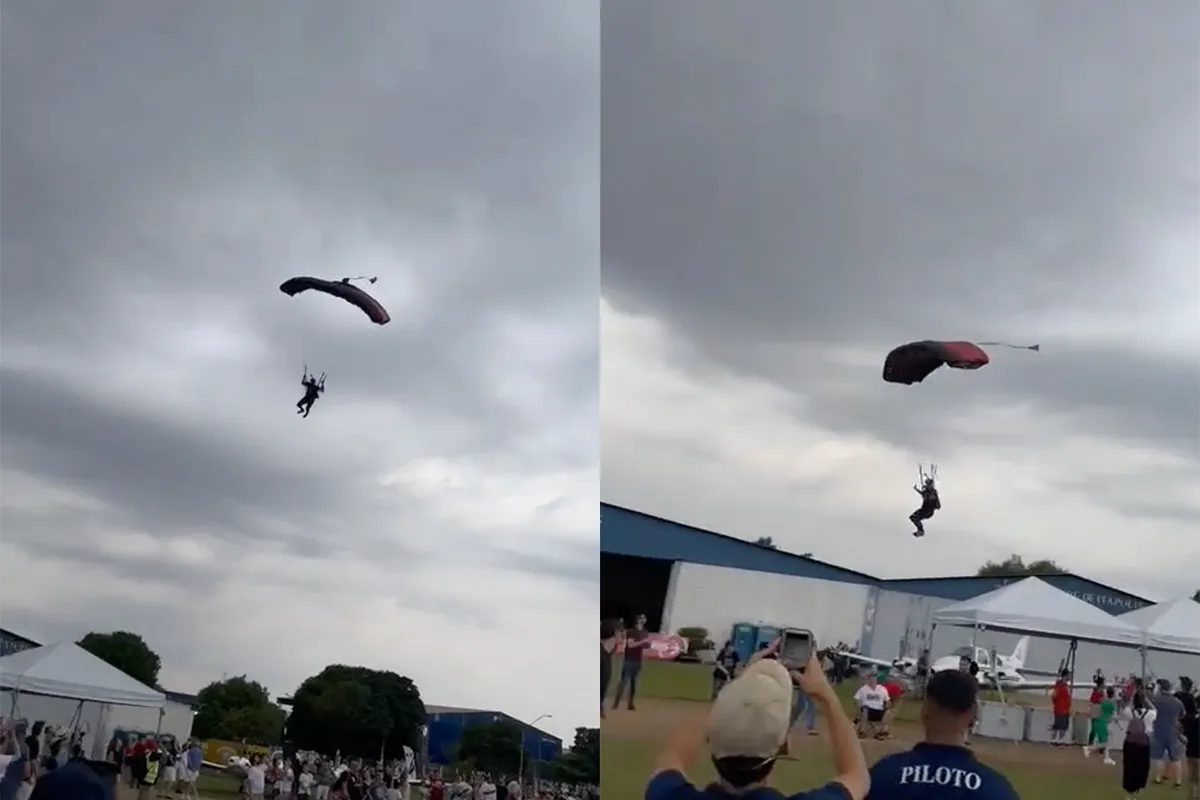 Parachutist in Brazilië gaat te hard naar beneden met fatale gevolgen