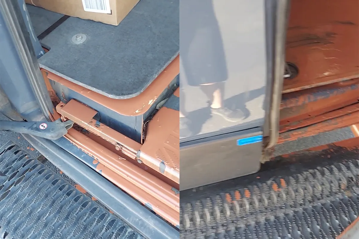 Bezorger heeft last van lekkende verf in bestelwagen