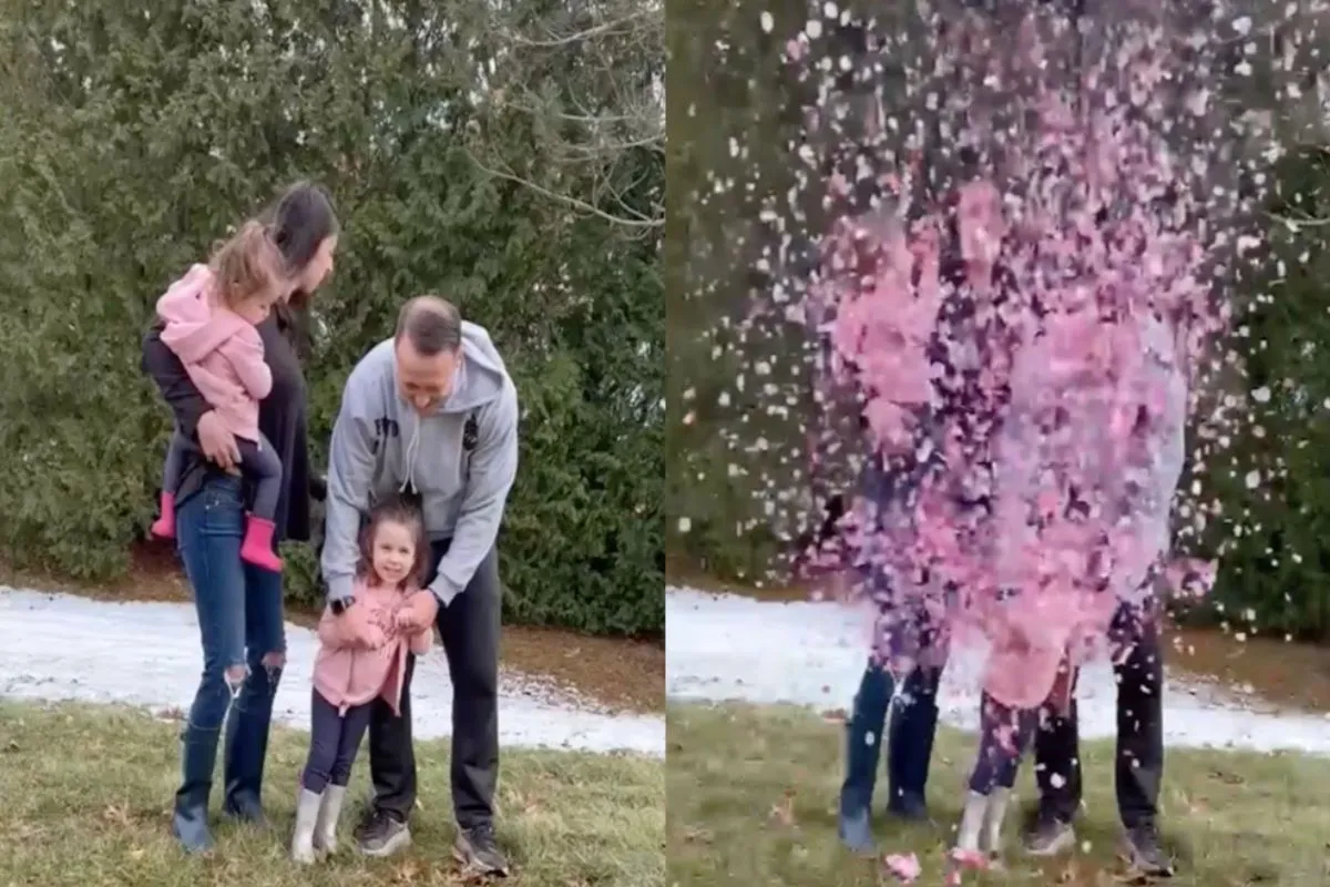Vader niet helemaal te spreken over de uitkomst van gender reveal party