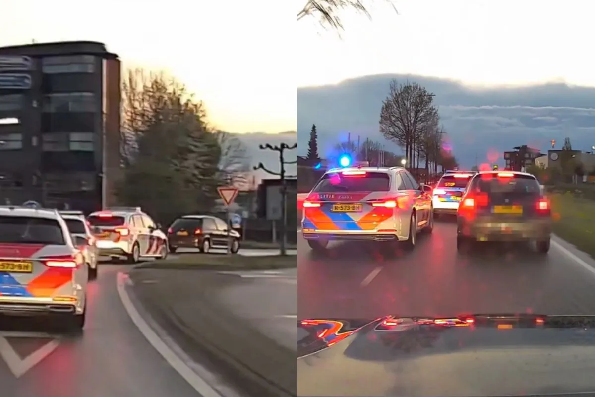 Politie Vijfheerenlanden stopt gestolen auto op hele nette wijze