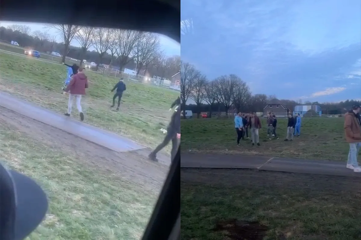Niet alleen motorcross in Lierop, maar ook bezoekers die aan het matten zijn