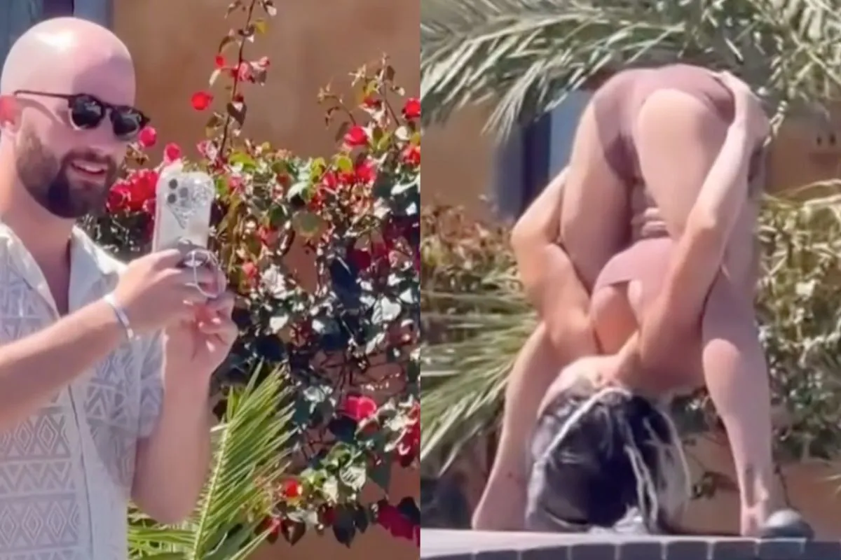 Influencer die een kunstje kan, vastgelegd door haar net iets te blije vriendje