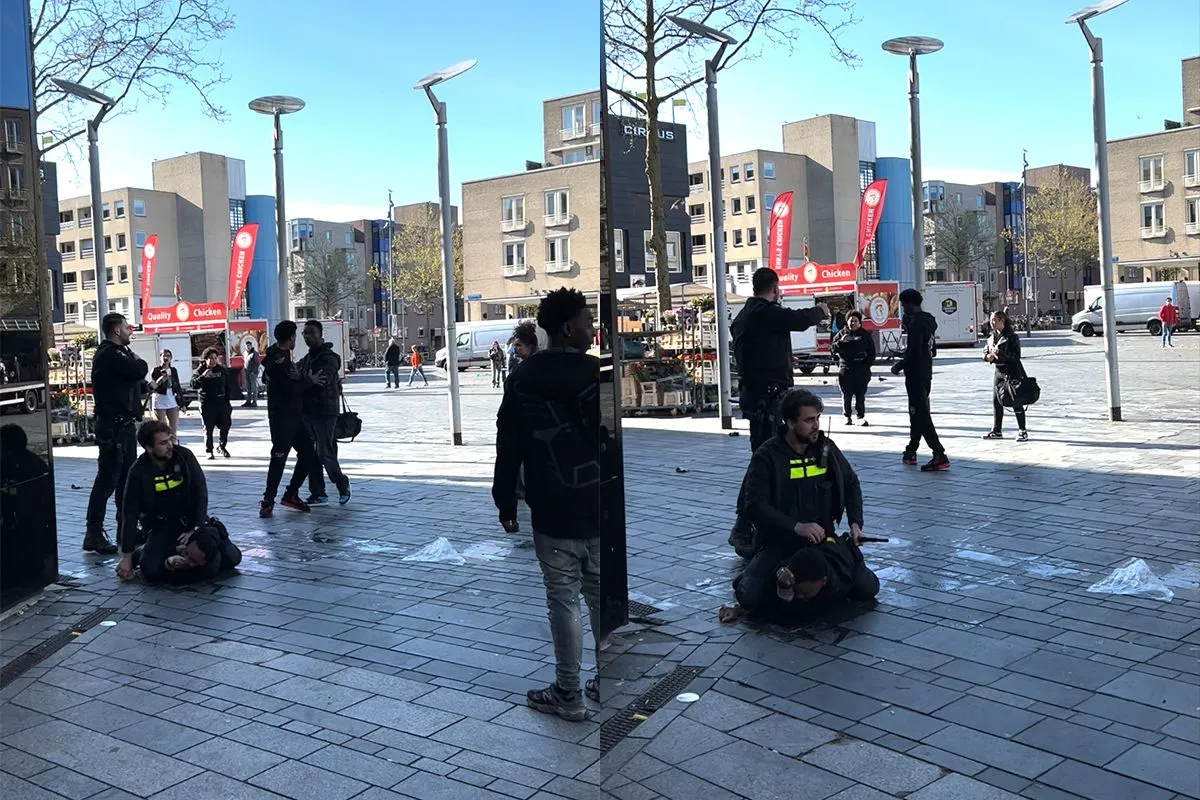 Omstanders in Almere snappen niet hoe arrestatie door politie werkt