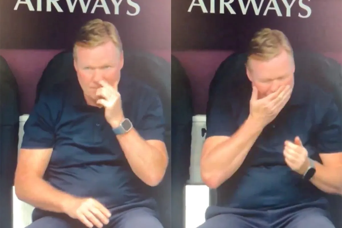 Neuspeuterende Ronald Koeman gaat viraal met pijnlijk Joachim Löw momentje