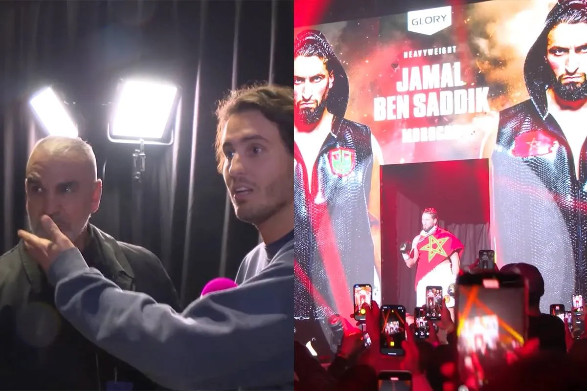Jamal Ben Saddik wilde geen kritische vragen beantwoorden, dus maken zijn beveiligers imago waar