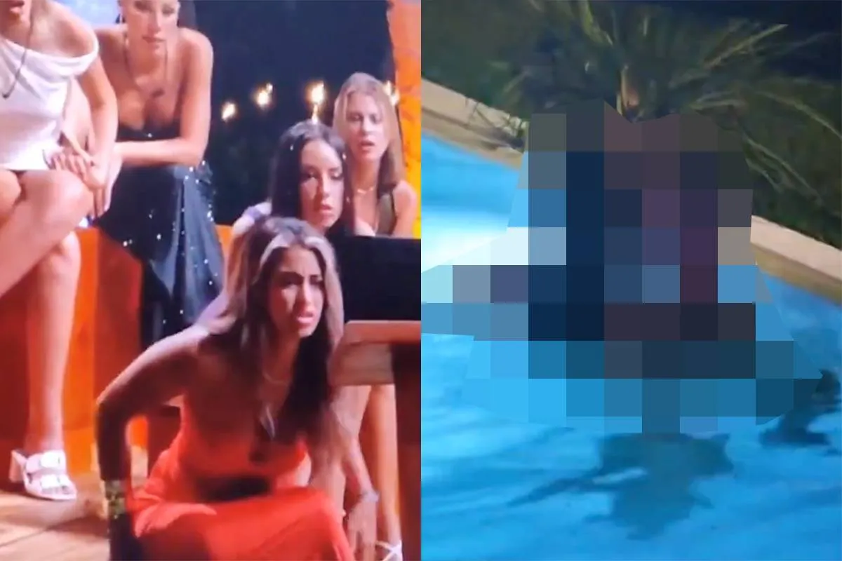 Pikante stofzuiger scene in het zwembad uit Spaanse 'Temptation Island' gaat ook viraal