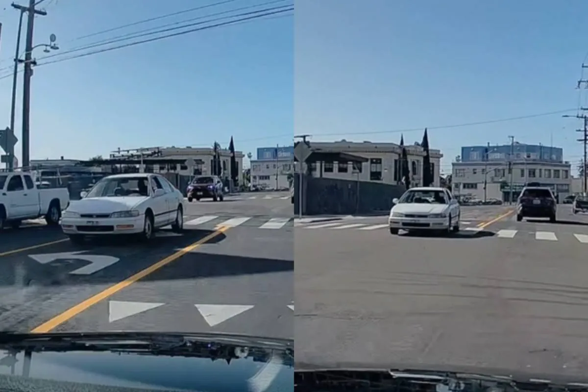 Malle man racet in z’n achteruit door rood in Oakland