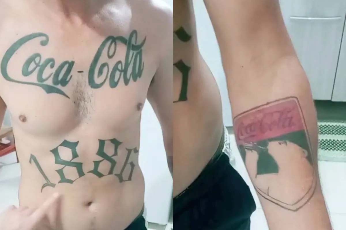 Man is zo gek op Coca-Cola dat hij wat tattoo’s heeft laten zetten als een ware fanboy