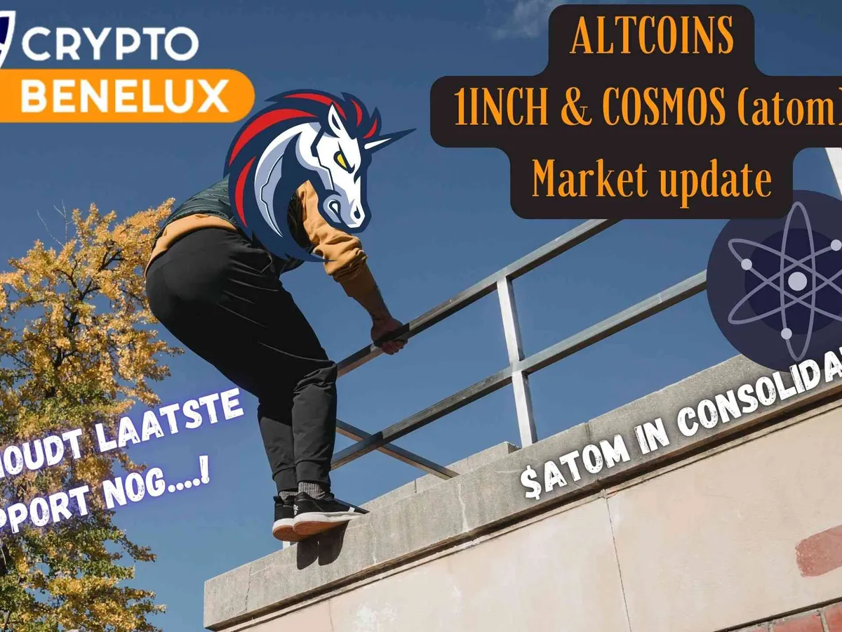 CryptoBenelux video: 1INCH en ATOM in zwaar weer!