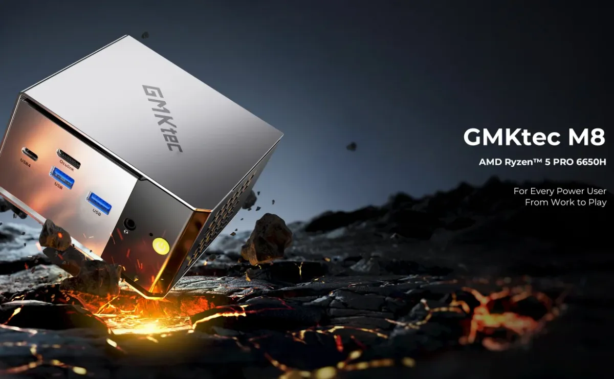 GMKtec M8 ミニPC LPDDR5 6400 MT/s GMKtec M8 AMD Ryzen 5 PRO 6650H Mini PC Windows 11 LPDDR5 16GB
