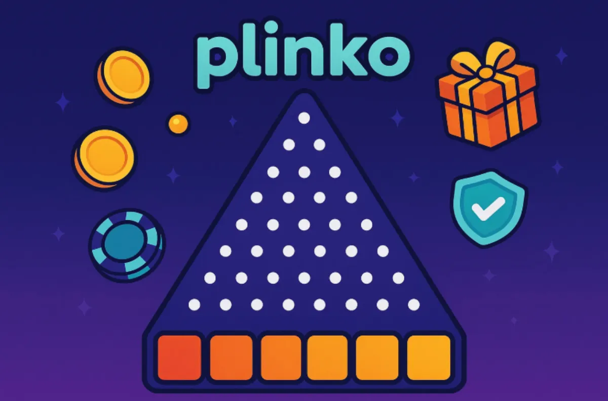 Screenshot van de Plinko app interface