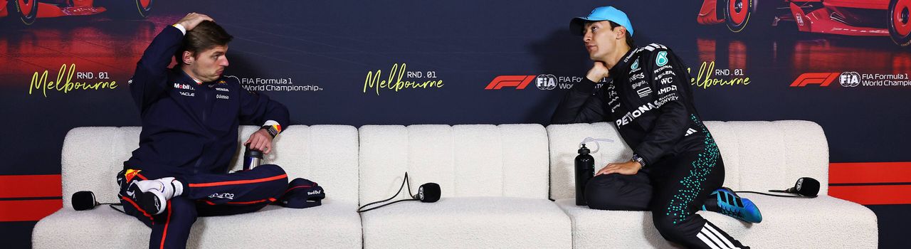 Max Verstappen, George Russell