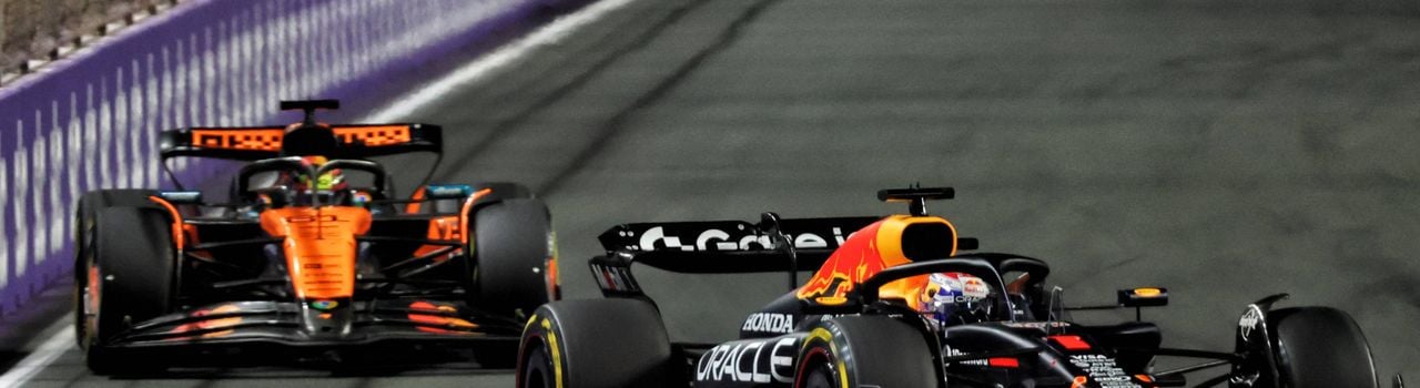 Max Verstappen and Oscar Piastri in Jeddah