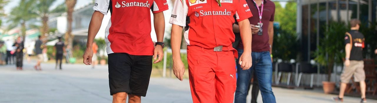 Fernando Alonso and Fabrizio Borra in Malaysia, 2014