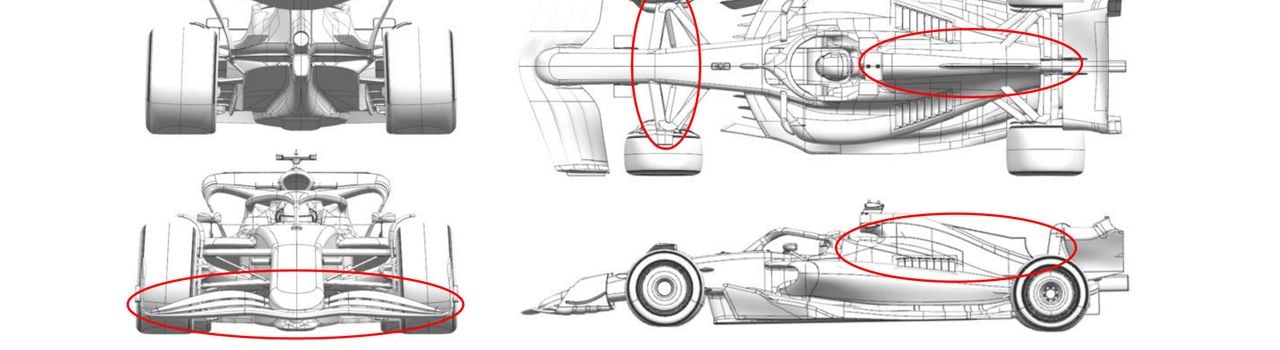 Où se trouvent les améliorations de Mercedes pour la W16 dans la voiture