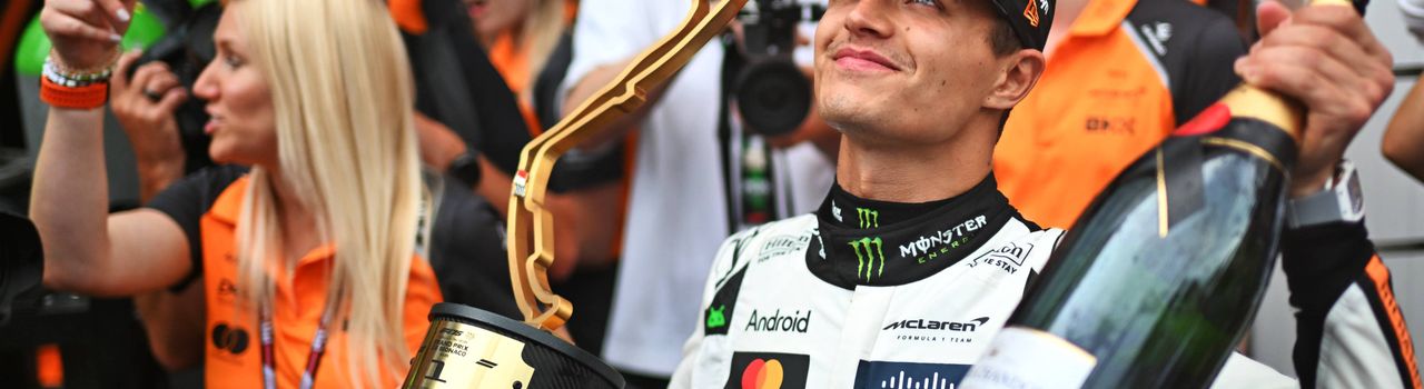 Lando Norris après sa victoire au Grand Prix de Monaco