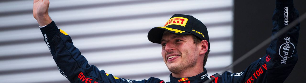 Max Verstappen celebra sua vitória em Imola