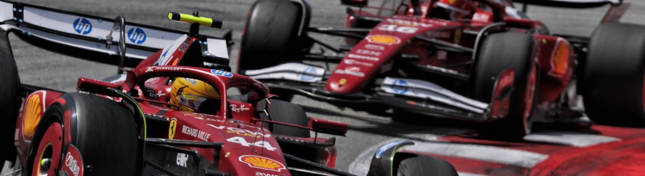 hamilton and leclerc in barcelona