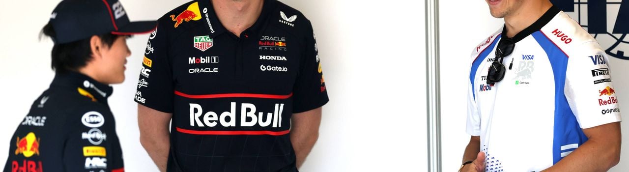 max verstappen met tsunoda en lawson